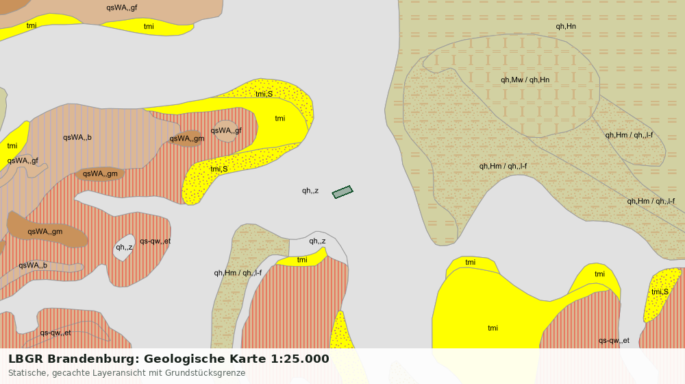 Statische Kartenansicht: LBGR Brandenburg: Geologische Karte 1:25.000