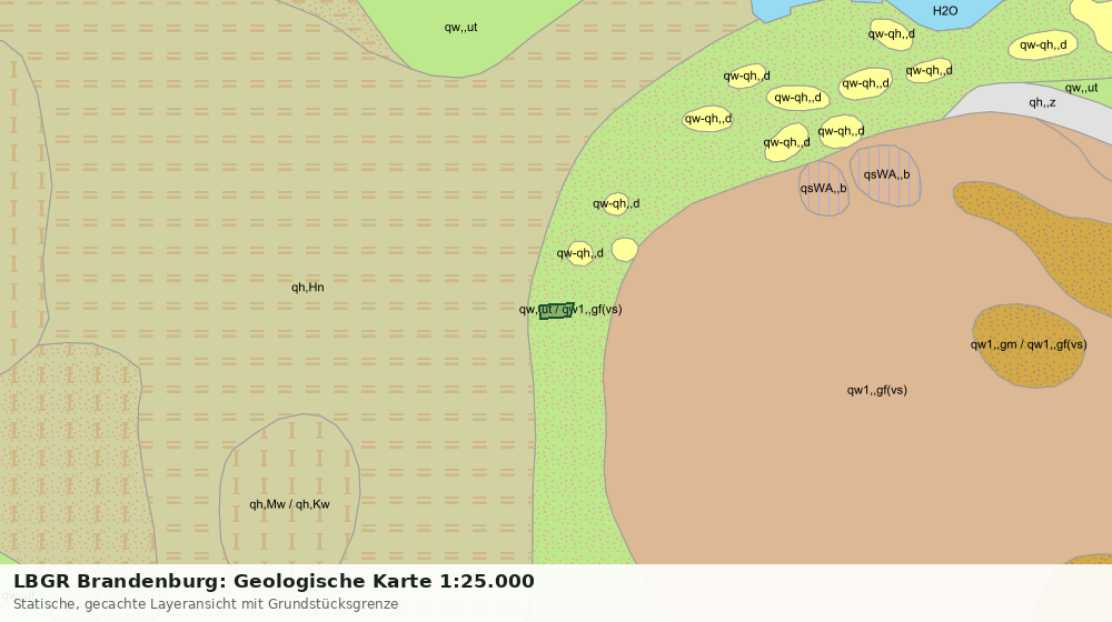 Statische Kartenansicht: LBGR Brandenburg: Geologische Karte 1:25.000