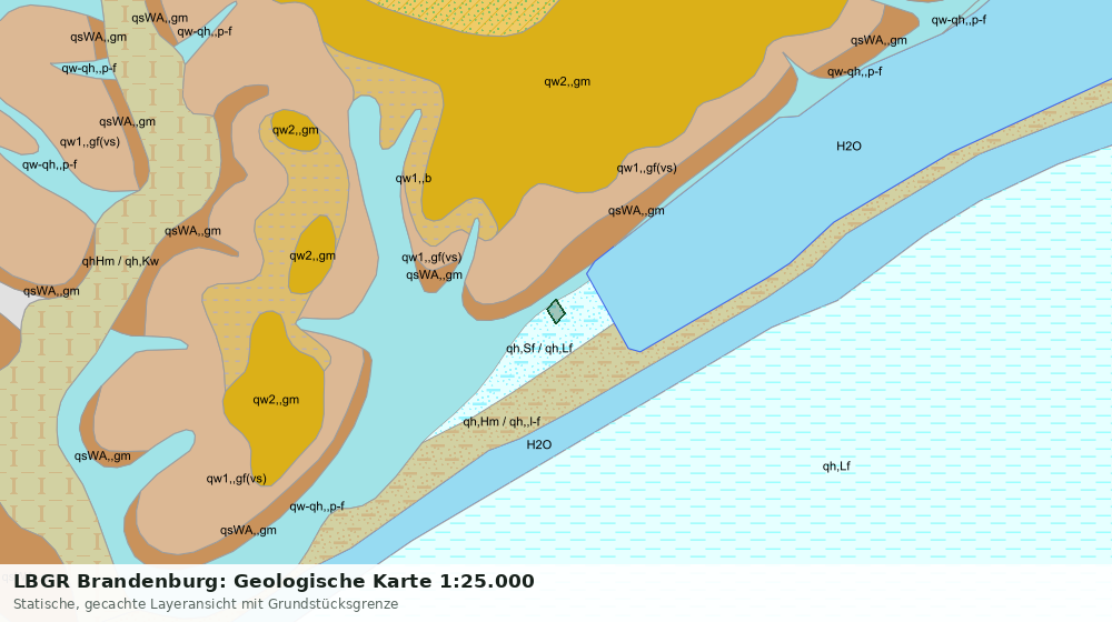 Statische Kartenansicht: LBGR Brandenburg: Geologische Karte 1:25.000