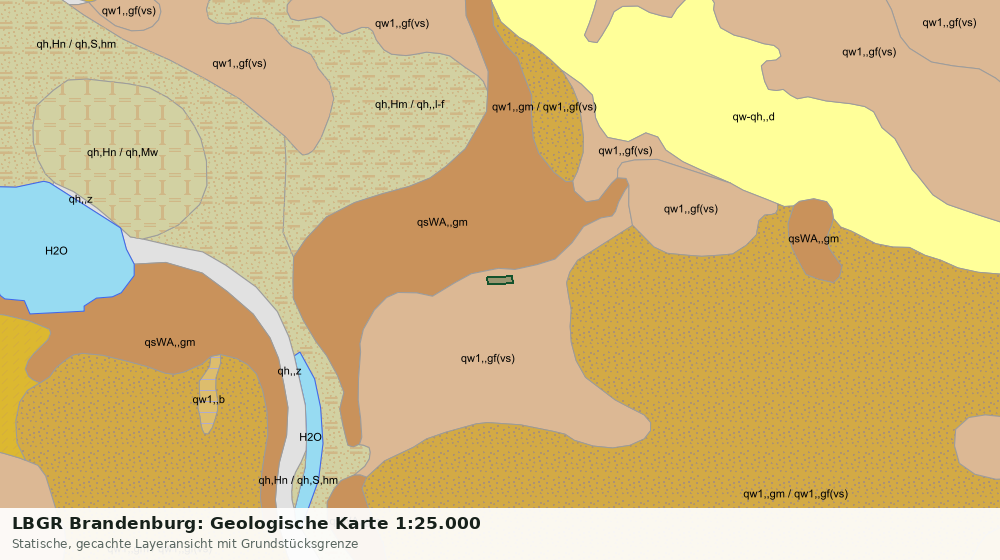 Statische Kartenansicht: LBGR Brandenburg: Geologische Karte 1:25.000