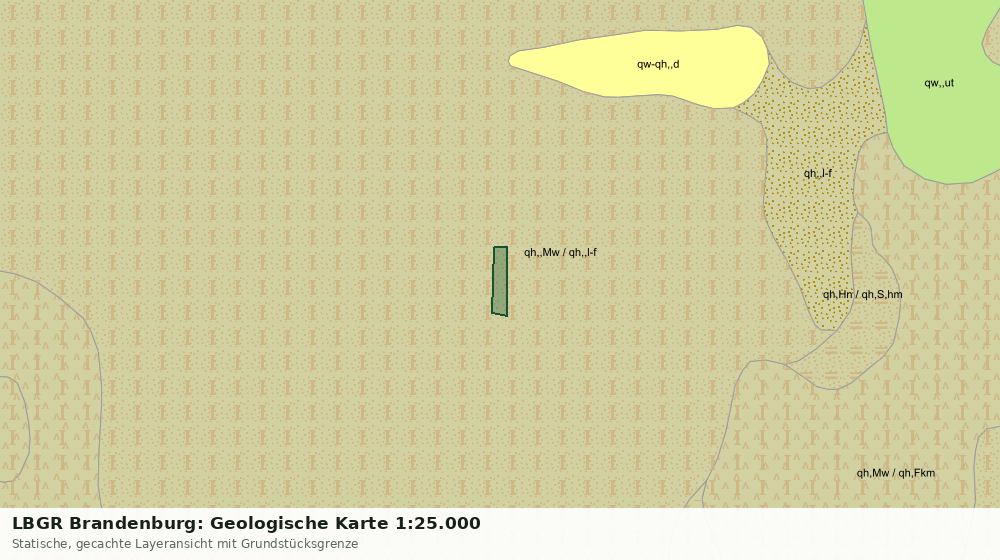 Statische Kartenansicht: LBGR Brandenburg: Geologische Karte 1:25.000