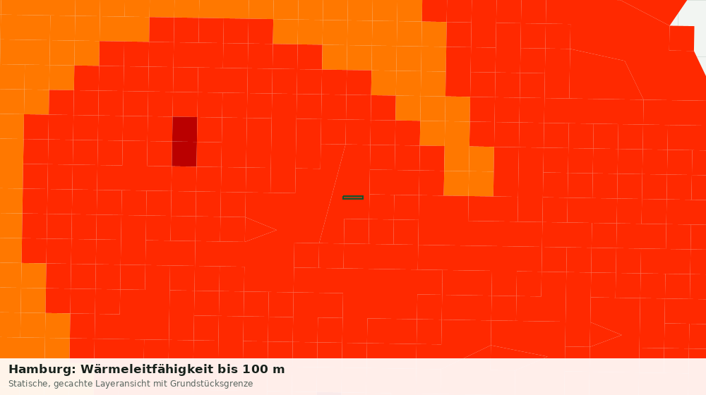 Statische Kartenansicht: Hamburg: Wärmeleitfähigkeit bis 100 m