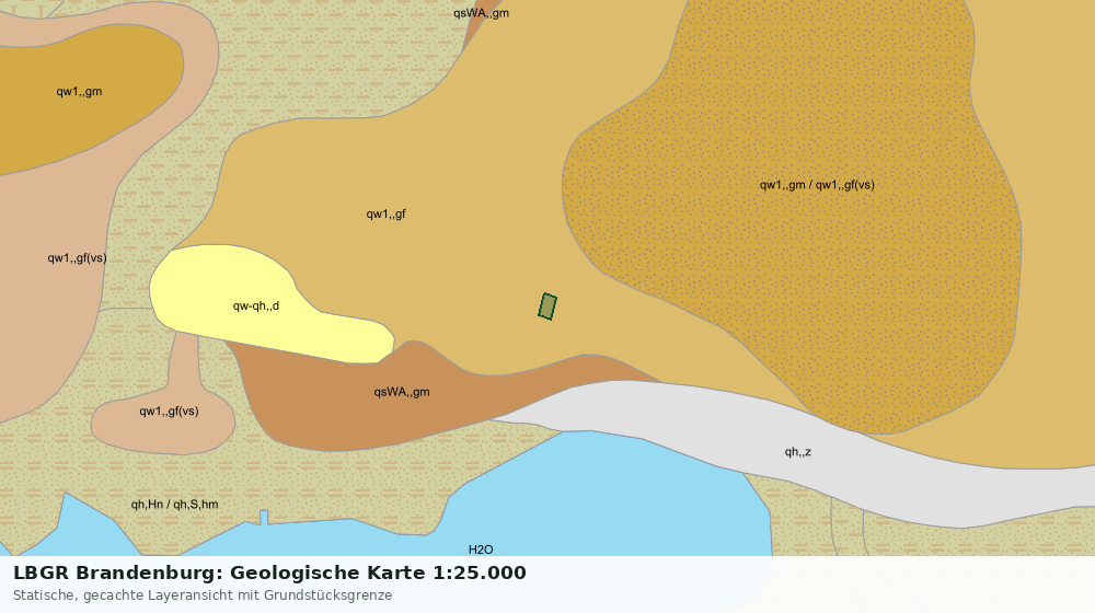 Statische Kartenansicht: LBGR Brandenburg: Geologische Karte 1:25.000