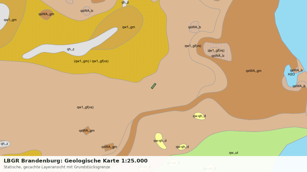Statische Kartenansicht: LBGR Brandenburg: Geologische Karte 1:25.000