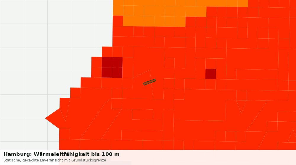 Statische Kartenansicht: Hamburg: Wärmeleitfähigkeit bis 100 m