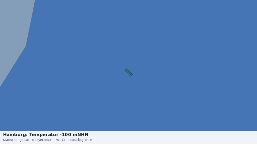 Statische Kartenansicht: Hamburg: Temperatur -100 mNHN