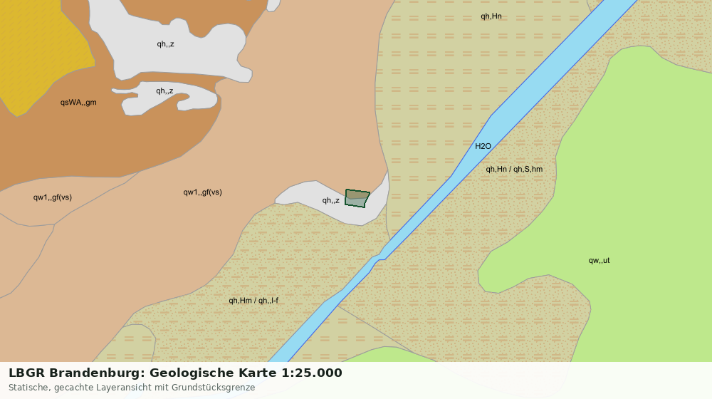 Statische Kartenansicht: LBGR Brandenburg: Geologische Karte 1:25.000