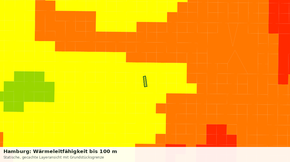 Statische Kartenansicht: Hamburg: Wärmeleitfähigkeit bis 100 m