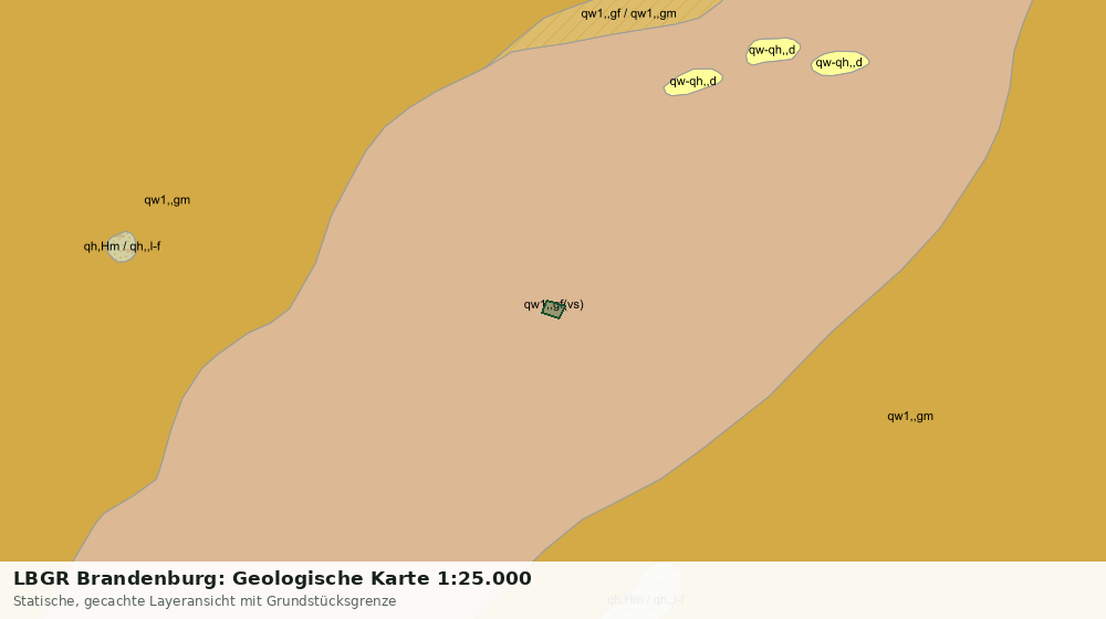 Statische Kartenansicht: LBGR Brandenburg: Geologische Karte 1:25.000