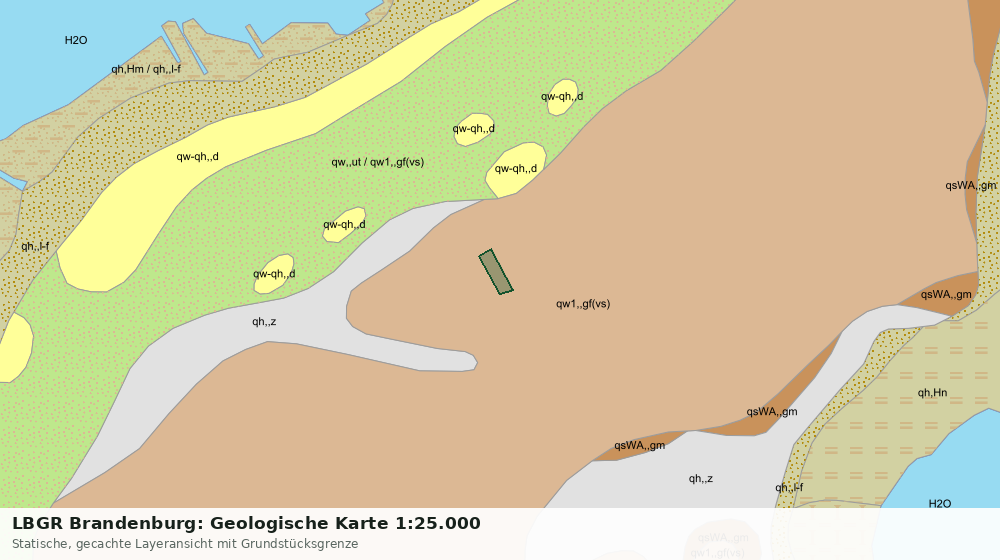Statische Kartenansicht: LBGR Brandenburg: Geologische Karte 1:25.000