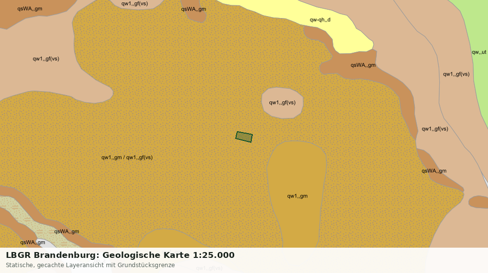Statische Kartenansicht: LBGR Brandenburg: Geologische Karte 1:25.000