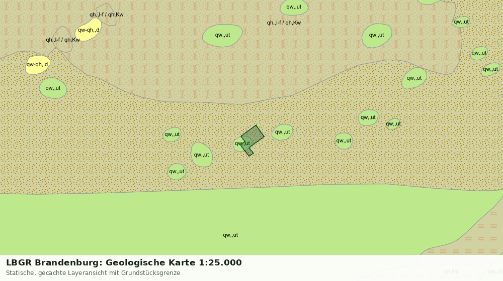 Statische Kartenansicht: LBGR Brandenburg: Geologische Karte 1:25.000