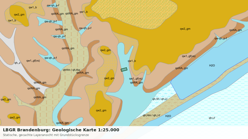 Statische Kartenansicht: LBGR Brandenburg: Geologische Karte 1:25.000