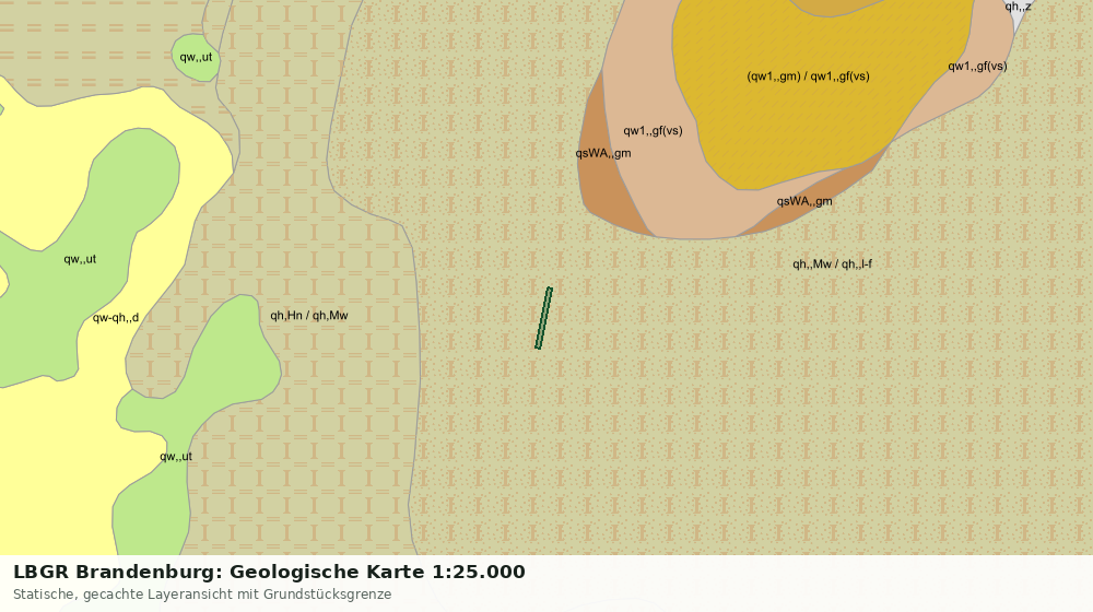 Statische Kartenansicht: LBGR Brandenburg: Geologische Karte 1:25.000