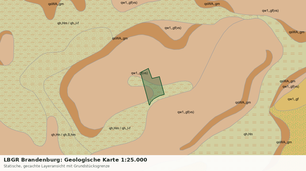 Statische Kartenansicht: LBGR Brandenburg: Geologische Karte 1:25.000