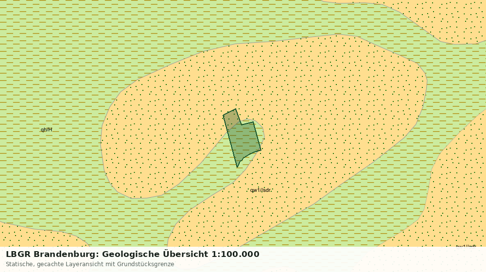 Statische Kartenansicht: LBGR Brandenburg: Geologische Übersicht 1:100.000