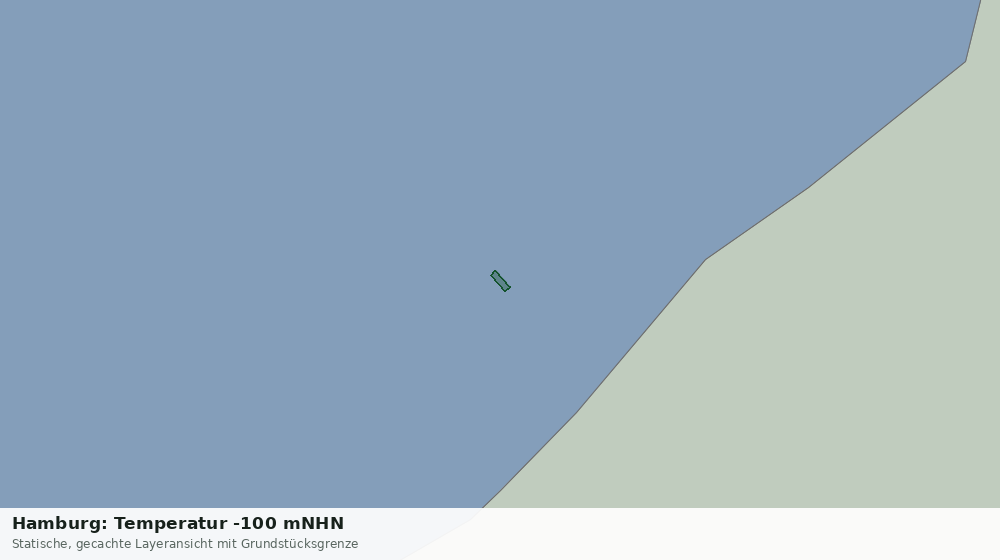 Statische Kartenansicht: Hamburg: Temperatur -100 mNHN