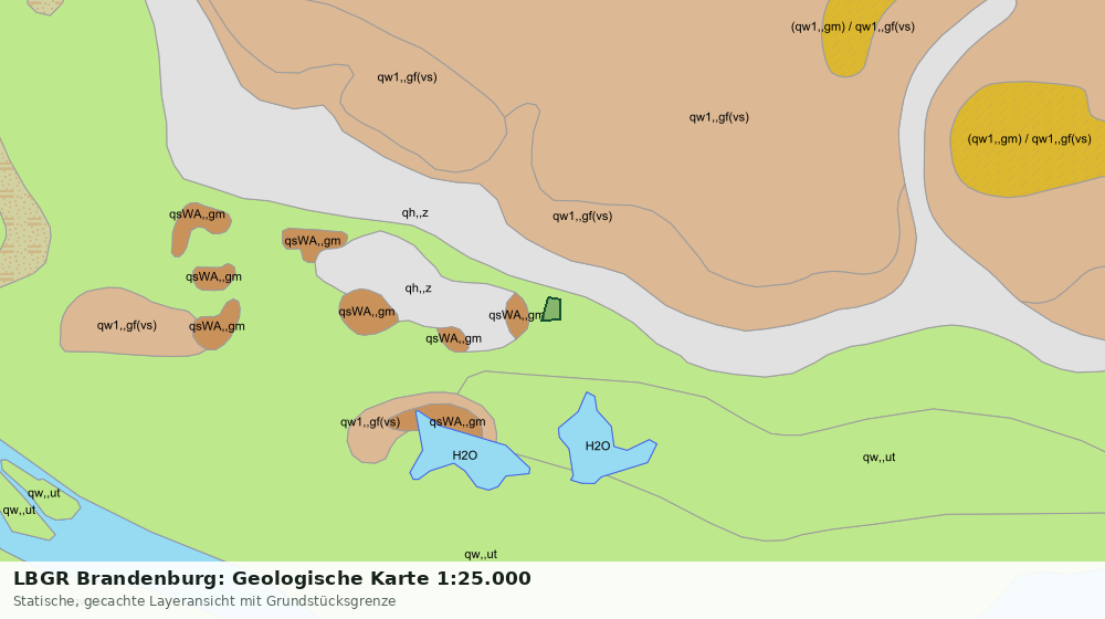 Statische Kartenansicht: LBGR Brandenburg: Geologische Karte 1:25.000