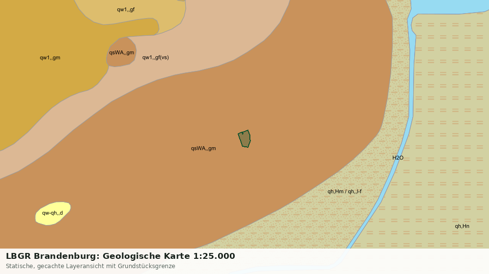 Statische Kartenansicht: LBGR Brandenburg: Geologische Karte 1:25.000