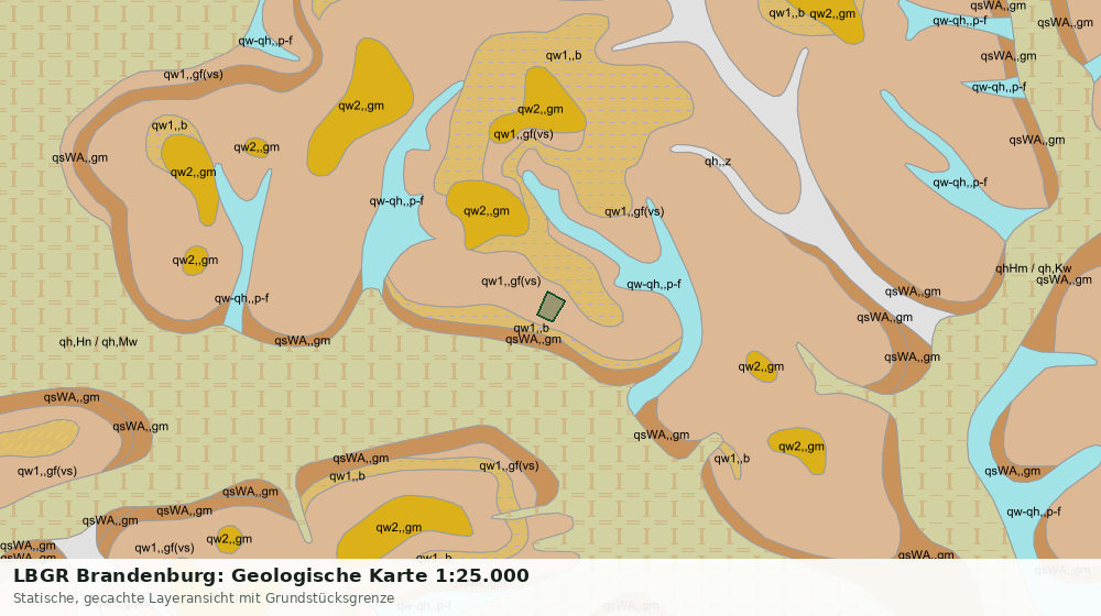 Statische Kartenansicht: LBGR Brandenburg: Geologische Karte 1:25.000