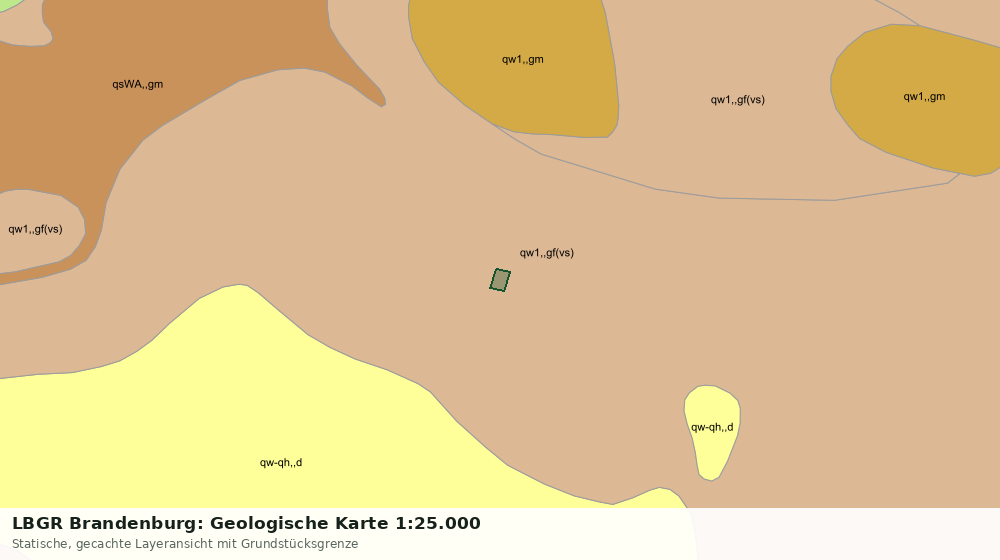Statische Kartenansicht: LBGR Brandenburg: Geologische Karte 1:25.000
