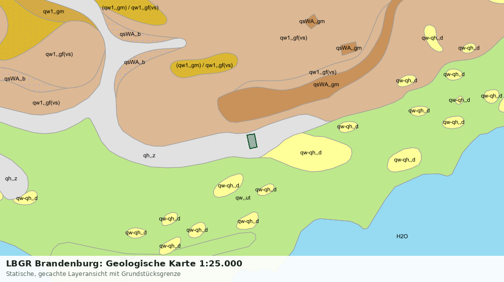 Statische Kartenansicht: LBGR Brandenburg: Geologische Karte 1:25.000