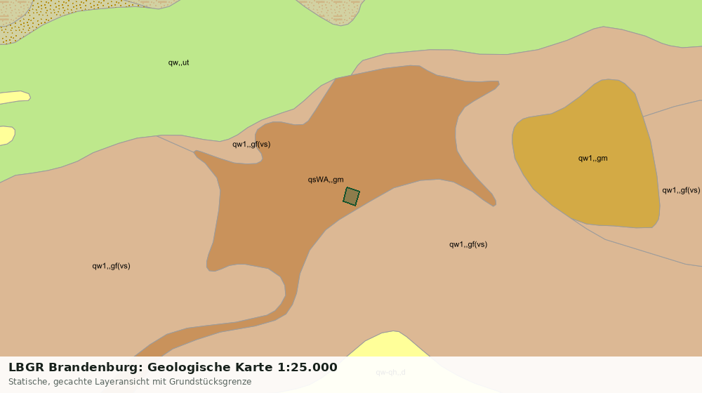 Statische Kartenansicht: LBGR Brandenburg: Geologische Karte 1:25.000