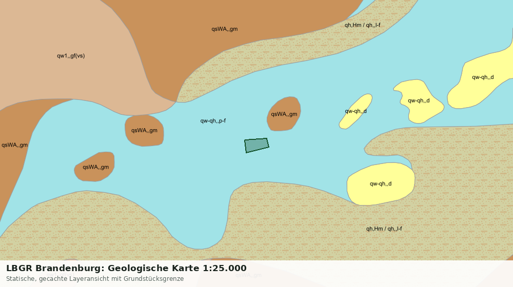 Statische Kartenansicht: LBGR Brandenburg: Geologische Karte 1:25.000