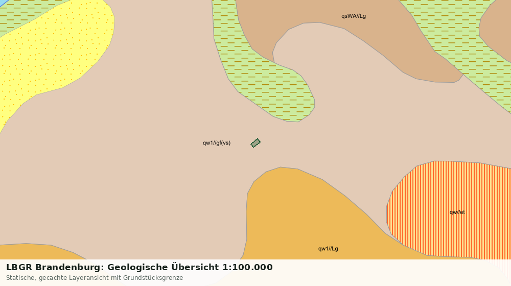 Statische Kartenansicht: LBGR Brandenburg: Geologische Übersicht 1:100.000