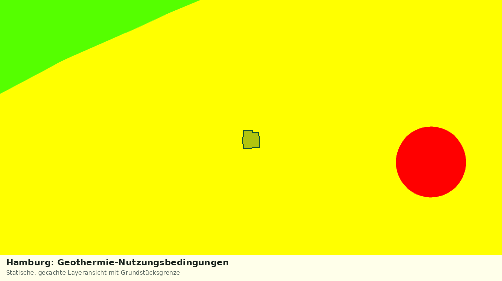 Statische Kartenansicht: Hamburg: Geothermie-Nutzungsbedingungen
