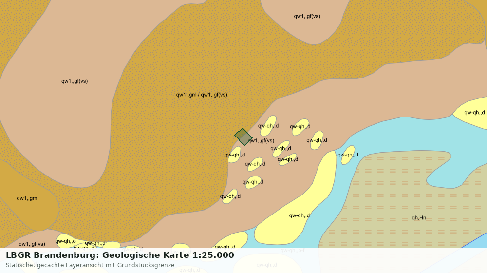 Statische Kartenansicht: LBGR Brandenburg: Geologische Karte 1:25.000