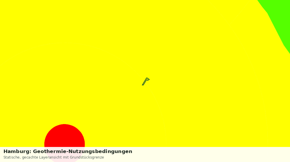 Statische Kartenansicht: Hamburg: Geothermie-Nutzungsbedingungen