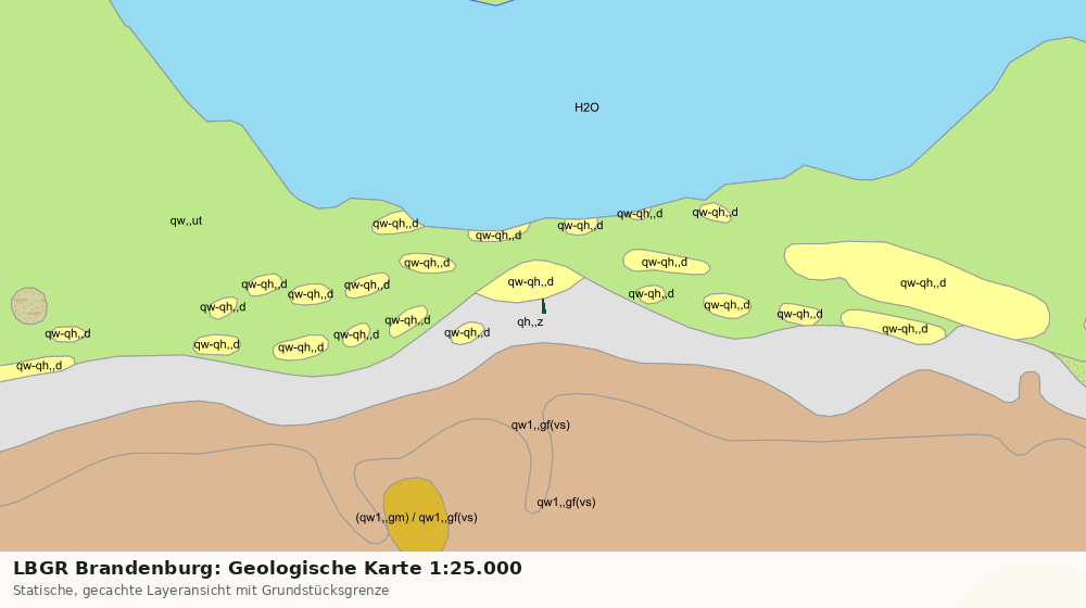 Statische Kartenansicht: LBGR Brandenburg: Geologische Karte 1:25.000