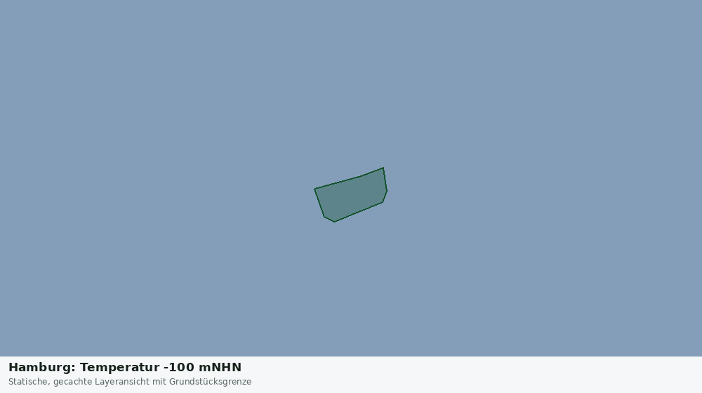 Statische Kartenansicht: Hamburg: Temperatur -100 mNHN