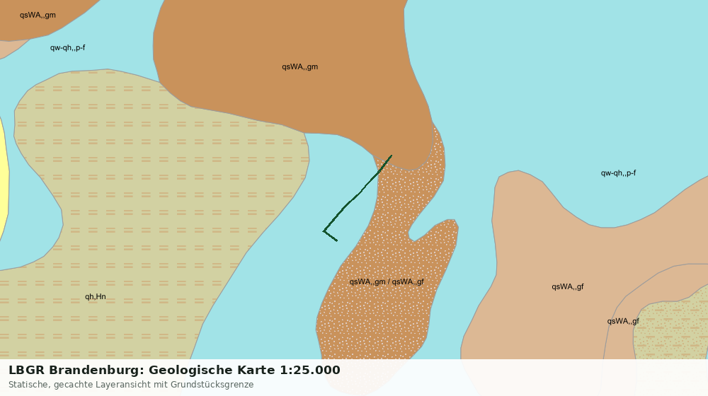 Statische Kartenansicht: LBGR Brandenburg: Geologische Karte 1:25.000