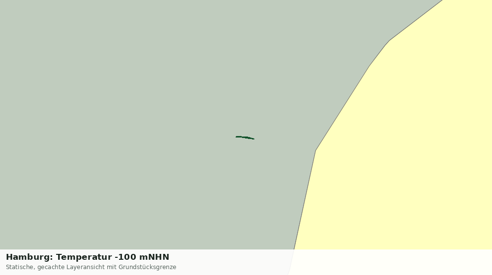 Statische Kartenansicht: Hamburg: Temperatur -100 mNHN