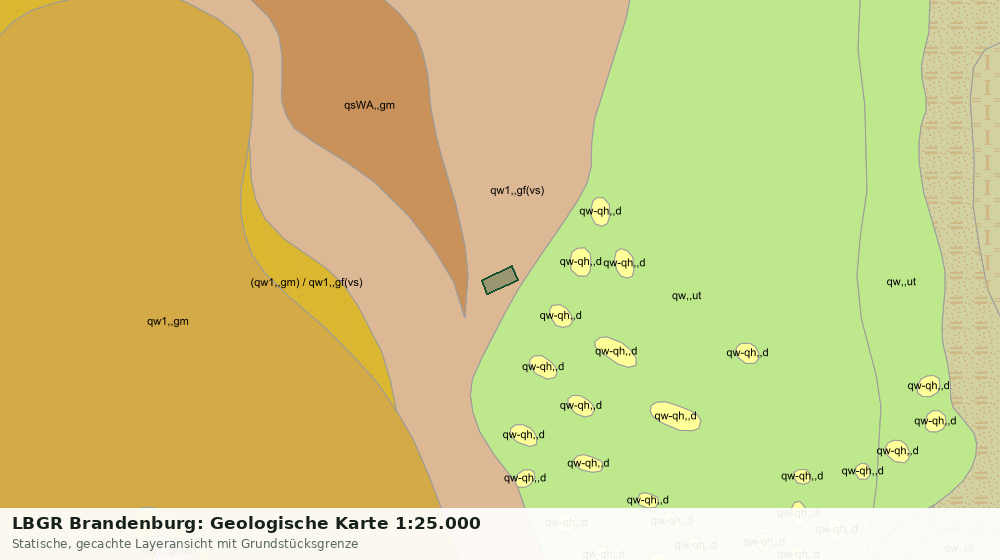 Statische Kartenansicht: LBGR Brandenburg: Geologische Karte 1:25.000