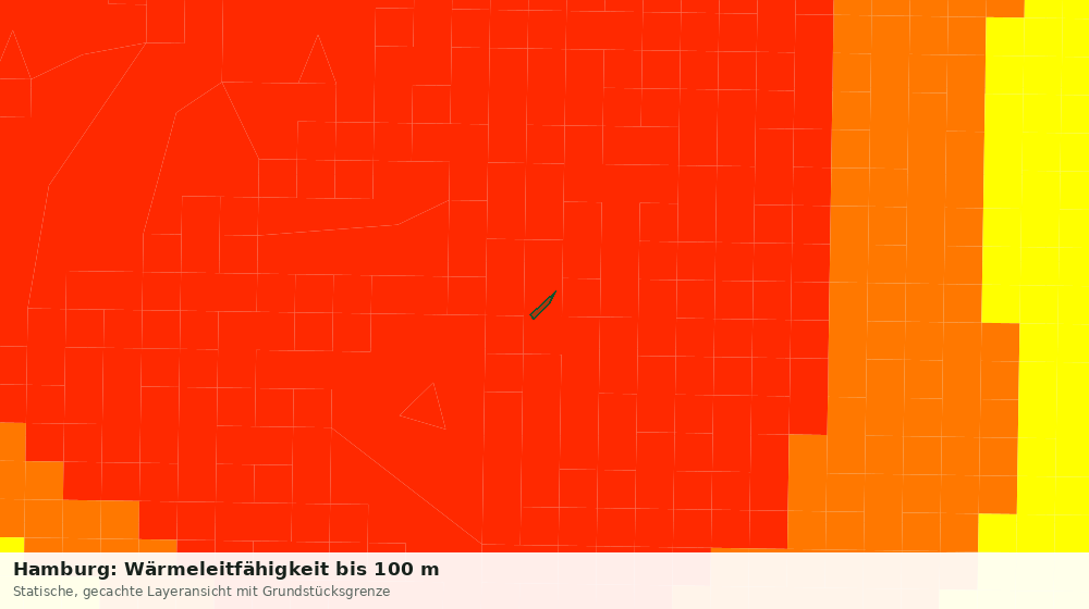 Statische Kartenansicht: Hamburg: Wärmeleitfähigkeit bis 100 m