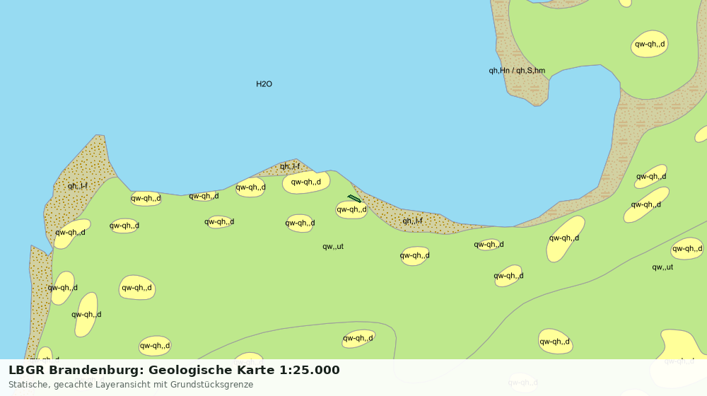 Statische Kartenansicht: LBGR Brandenburg: Geologische Karte 1:25.000