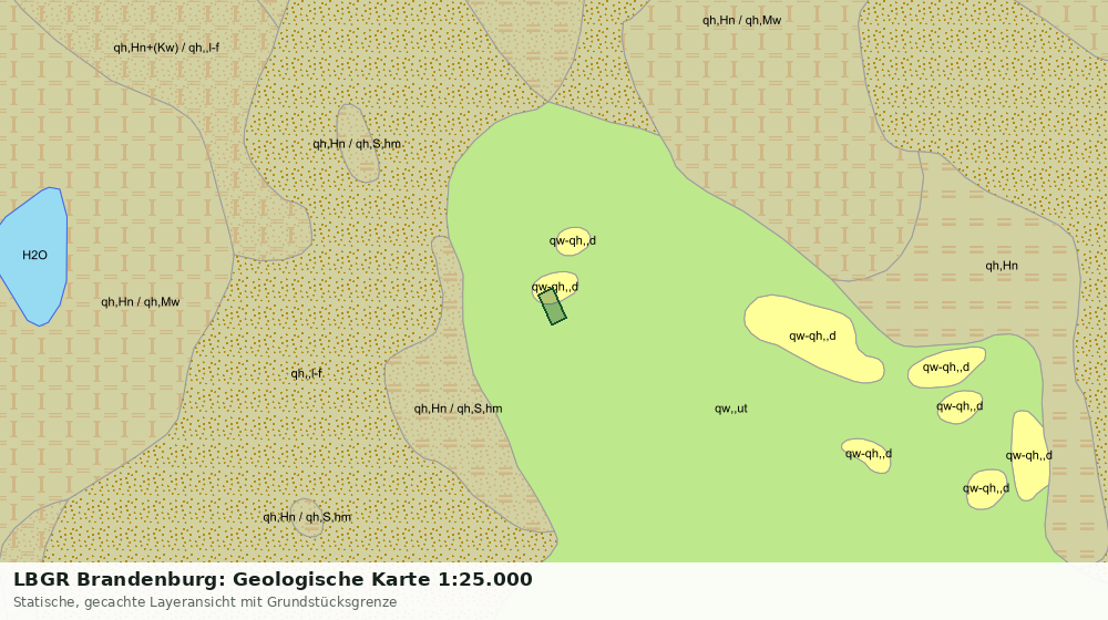 Statische Kartenansicht: LBGR Brandenburg: Geologische Karte 1:25.000