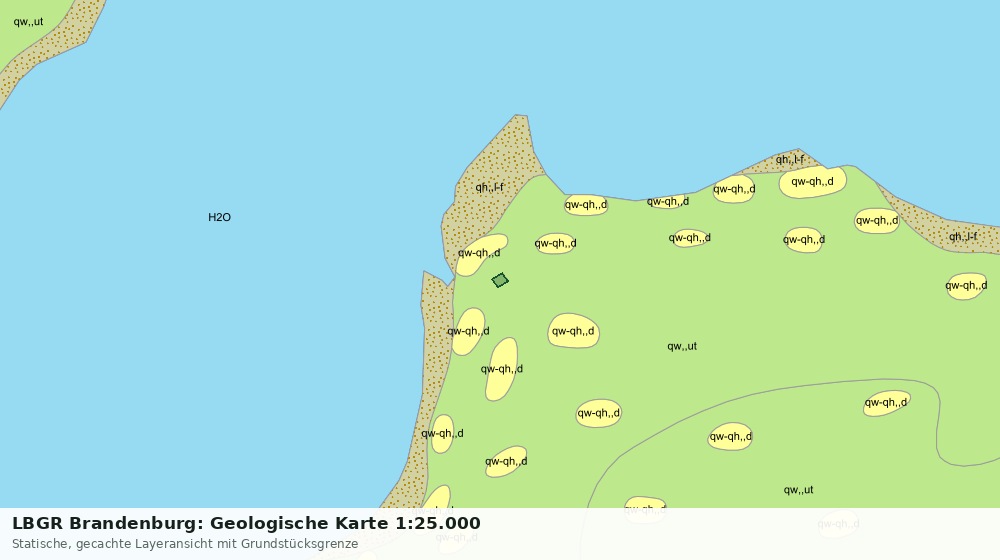 Statische Kartenansicht: LBGR Brandenburg: Geologische Karte 1:25.000