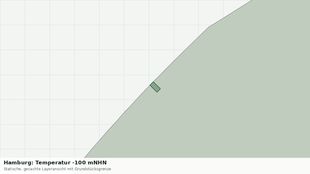 Statische Kartenansicht: Hamburg: Temperatur -100 mNHN