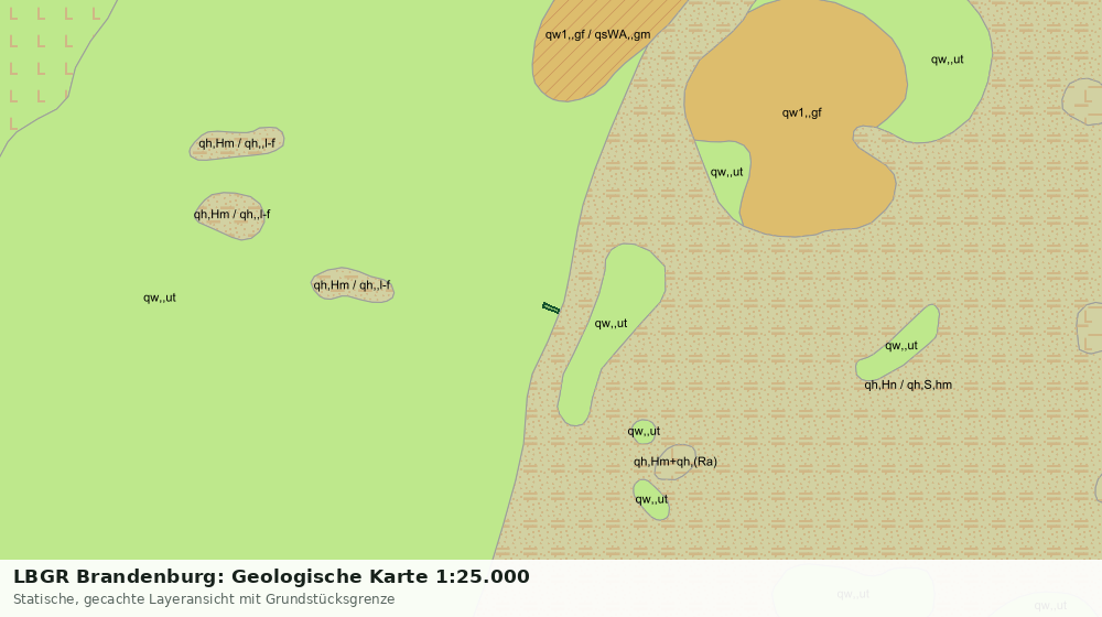 Statische Kartenansicht: LBGR Brandenburg: Geologische Karte 1:25.000