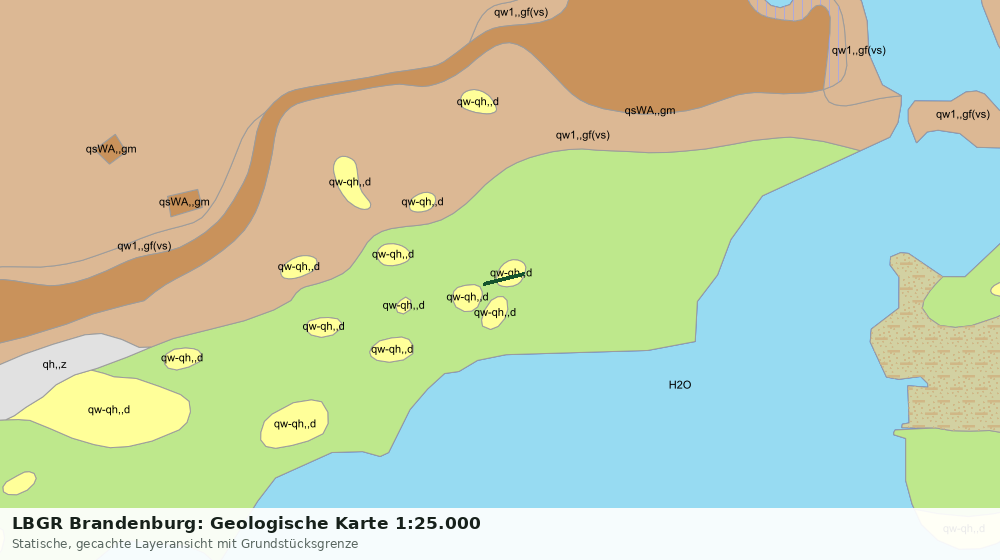 Statische Kartenansicht: LBGR Brandenburg: Geologische Karte 1:25.000