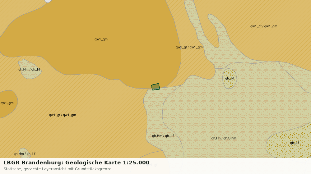 Statische Kartenansicht: LBGR Brandenburg: Geologische Karte 1:25.000
