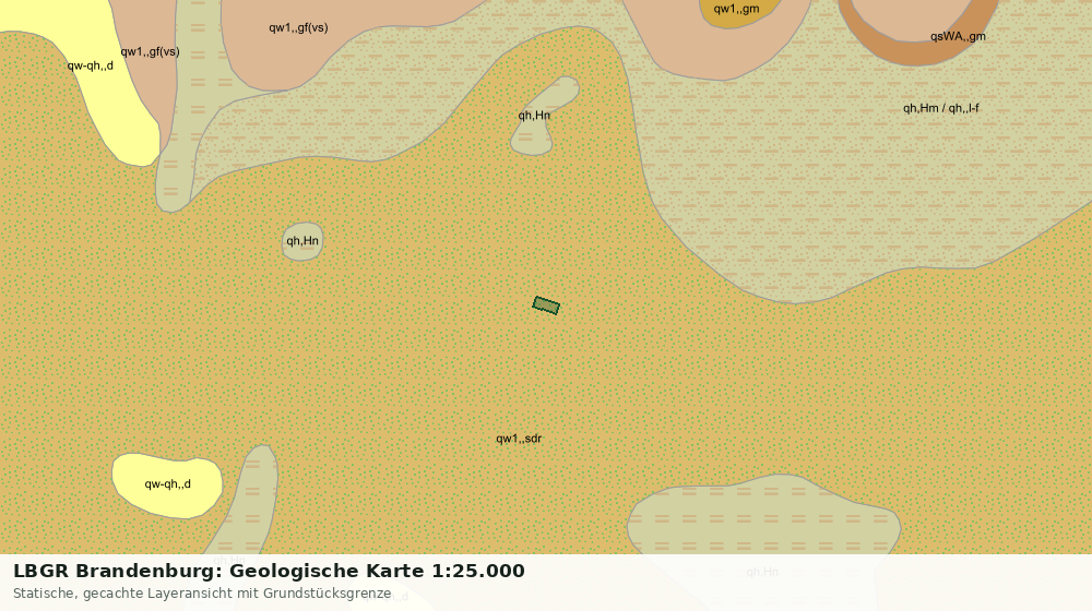 Statische Kartenansicht: LBGR Brandenburg: Geologische Karte 1:25.000