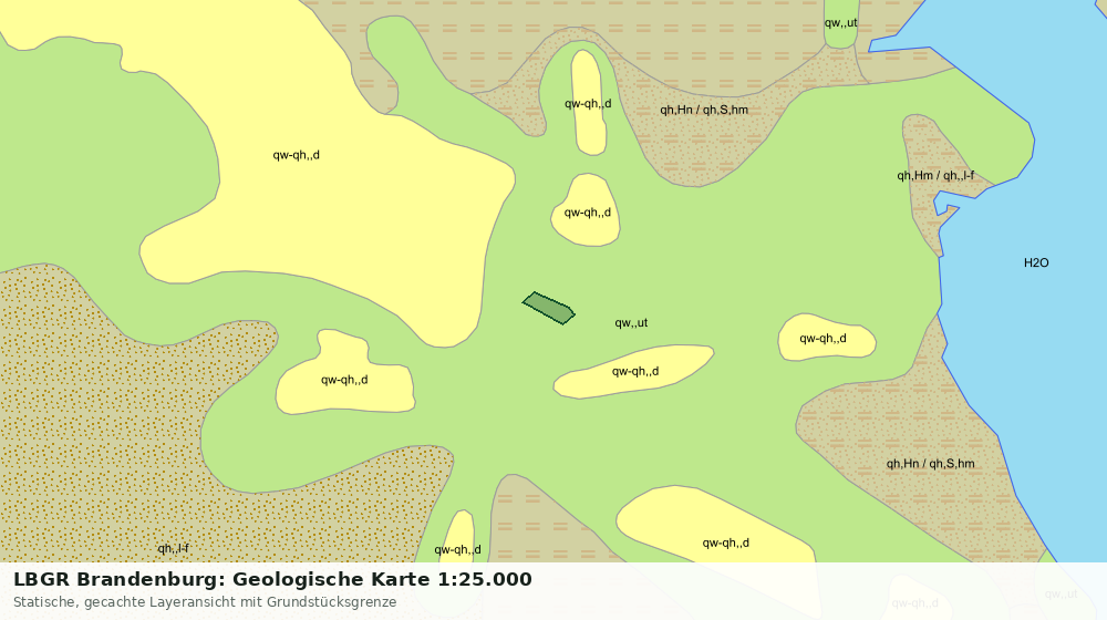 Statische Kartenansicht: LBGR Brandenburg: Geologische Karte 1:25.000