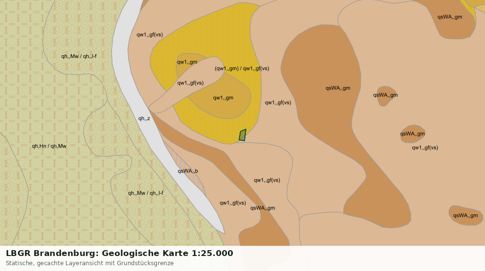 Statische Kartenansicht: LBGR Brandenburg: Geologische Karte 1:25.000