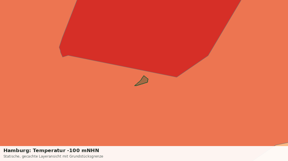 Statische Kartenansicht: Hamburg: Temperatur -100 mNHN
