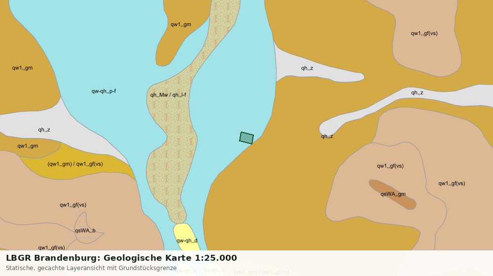 Statische Kartenansicht: LBGR Brandenburg: Geologische Karte 1:25.000